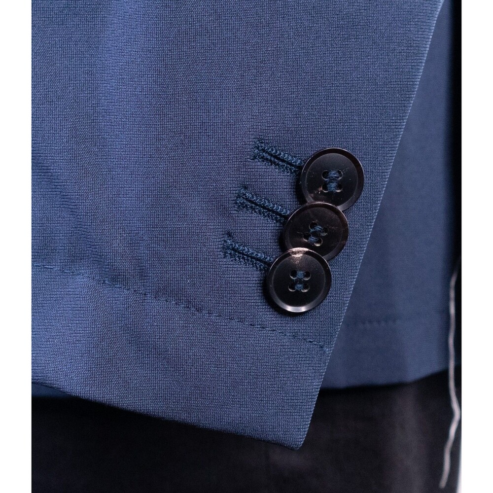 Sene Solid Blue Sport Blazer Unstructured Blazer … - image 7
